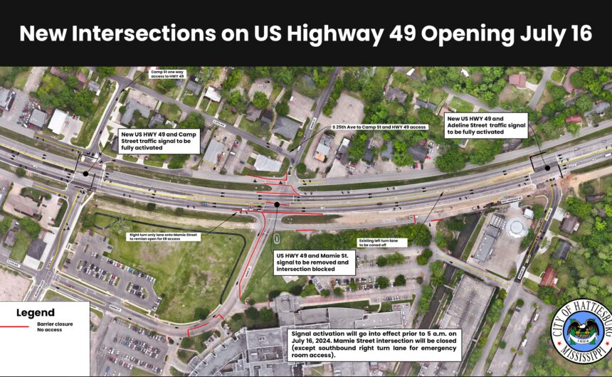 New Intersections on U.S. Highway 49 to Open July 16