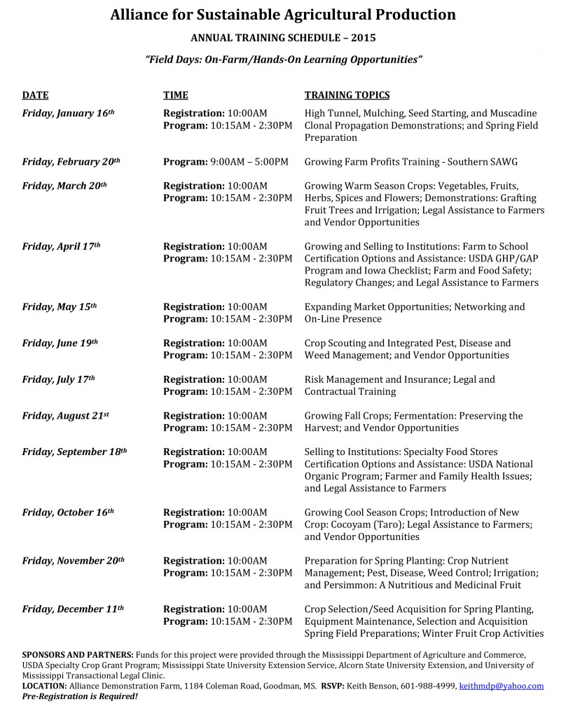 Alliance for Sustainable Agricultural Production - Annual Training ...